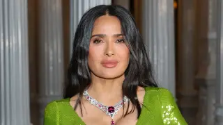Salma Hayek Celebrates 60th Birthday with Birthday-Suit Beach Swim Photo