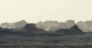 Curiosity Rover Captures Unbalanced Dawn Panorama of Mysterious Martian Yardangs