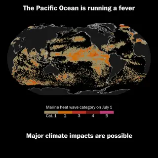 Pacific Ocean's heat wave could rewrite this winter’s weather