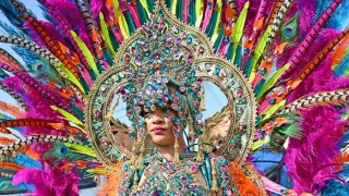 Rihanna Shines in Jewel-Studded Barbados Carnival Look