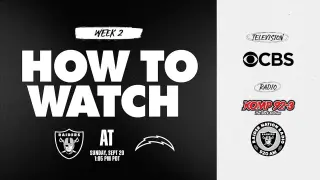 Raiders at Chargers Week 2: How to Watch, Listen and Stream