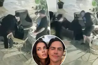 Tom Sandoval Seen Shoving Victoria Robinson’s Dad Into a Fire Pit in Viral Clip
