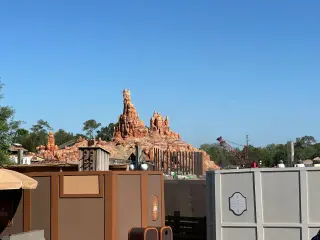 Magic Kingdom Builds Walls to Separate Big Thunder Mountain from Piston Peak National Park