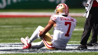 49ers rookie Stribling exits with ankle injury; Achilles intact, uncertainty remains