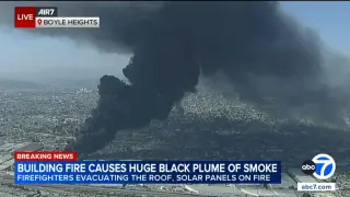 Shelter-in-place ordered as Boyle Heights blaze rages with helicopter support