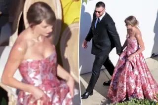 Swift Shines in Blush at JuJu Smith-Schuster’s California Wedding