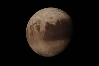Mars’s surface area nearly matches Earth’s dry land because of oceans