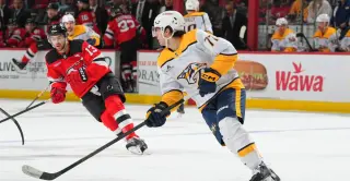 Devils Bet Evangelista Can Elevate the Top Six Amid a Crowded Forward Group
