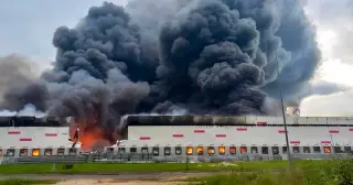 Drone strikes ignite fires in Ryazan as Wildberries evacuates warehouses