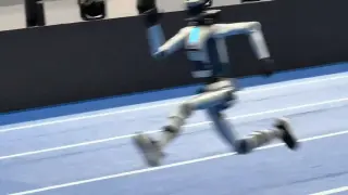 Beijing humanoid robot races around track in test ahead of world games