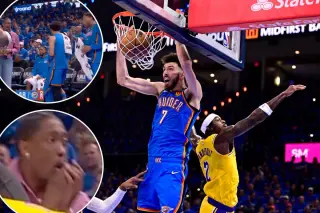 Thunder stun Lakers in Game 1 as Vanderbilt suffers gruesome pinky dislocation