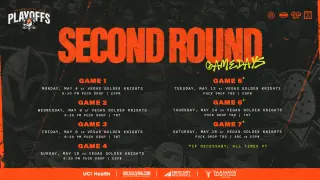 Ducks, Knights Set for Second-Round Showdown