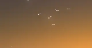 Crescent Moon Sparks Evening Triangle with Mercury and Jupiter