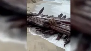 Nor'easter Storm Reveals 1884 Warren Sawyer Shipwreck Fragments on Nantucket Shore