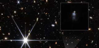 Webb Telescope Identifies Host Galaxy of Record-Breaking 10-Billion-Year-Old Radio Burst