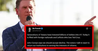 Texas GOP nominee Bo French faces party-wide condemnation after racist post on UT football crowd