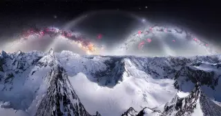 Alpine Night Photo Captures Rare Triple Galaxy Arch Over the Matterhorn