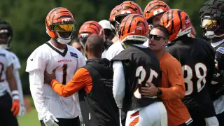 Chase Sparks Camp Scuffle as Bengals Open Practice