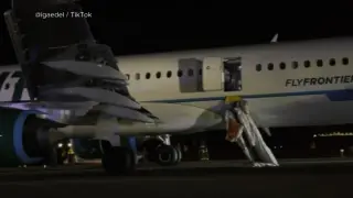 Denver runway tragedy after man trespasses onto active taxiway as Frontier jet departs