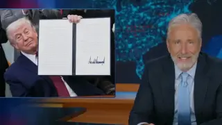 Stewart Quips Trump Might Be On Psychedelics At Bill Signing