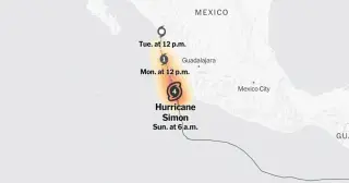 Hurricane Simon Intensifies to Category 4 in North Pacific, Threatening Mexico's West Coast