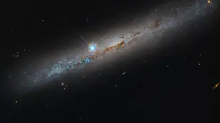 Hubble Captures Dusty Edge of Spiral Galaxy NGC 1827