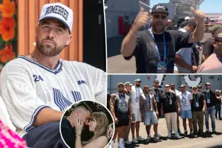 Kelce’s California bachelor party roars at NASCAR with Mahomes as wedding buzz swirls