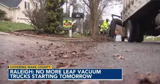 Raleigh ends curbside leaf vacuum and asks residents to use bags or bins