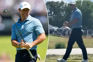 McIlroy responds to US Open heckler with belly gesture as Clark claims title
