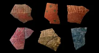 60,000-Year-Old Ostrich Eggshell Engravings Reveal Early Human Geometric Thinking