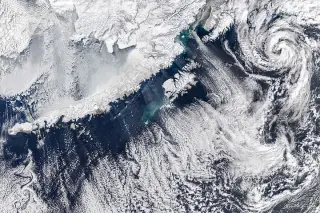 Alaska's Winter Fades Under a Parade of Cloud Streets