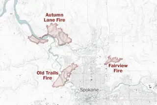 Fire crosses the map: Spokane homes burn after being labeled low-risk