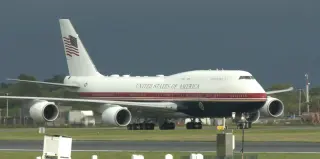 Qatar’s 747-8 makes a 121-mile Ireland hop as interim Air Force One
