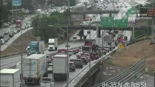 18-Wheeler Strikes Bridge, Closing Southbound I-35 in Austin