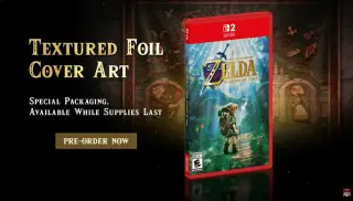 Ocarina of Time Switch 2 edition features limited textured foil cover