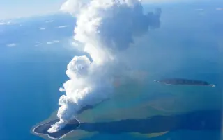Hunga’s rapid caldera collapse and methane destruction reveal new volcanic risks