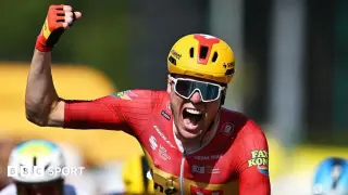 Waerenskjold clinches fastest Tour de France stage in surprise long sprint