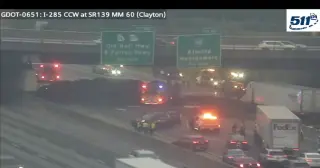 Triple-Truck Blaze Shuts Down I-285 in Clayton County