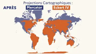 France abandons Mercator, adopts Eckert IV to show continents by true size