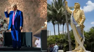 Crypto investors bankroll a golden Trump statue to promote the PATRIOT meme coin