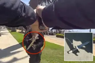Bodycam captures knife-wielding suspect charging Santa Monica officers near the Pier