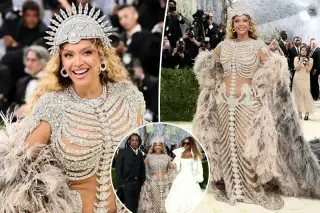 Beyoncé Dazzles in Sparkling Skeleton Gown at Met Gala 2026