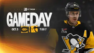 Penguins Host Canadiens in 60th Anniversary Opener with New Roster Debuts