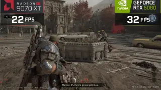 Radeon GPUs Struggle to Hit 1440p Playable FPS in Gears of War E-Day