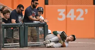 Athletics' Zack Gelof Sues Tigers Over Comerica Park Fence Injury