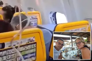 Desperate grip saves husband as Ryanair window shatters midflight
