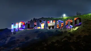 Hollywood Sign Lights Up for Fast & Furious Ride Promotion