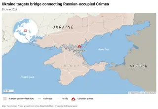 Ukraine intensifies Crimea logistics pressure with renewed Henichesk Strait bridge strike