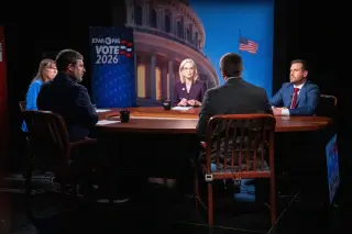 Iowa Senate rivals clash on tariffs and Iran in first debate