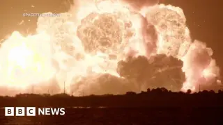 Blue Origin rocket erupts in a massive fireball during Florida test